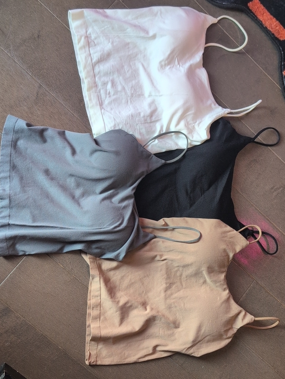 Everyday Ribbed Cami Tank Top — Black, White, Gray, and Beige